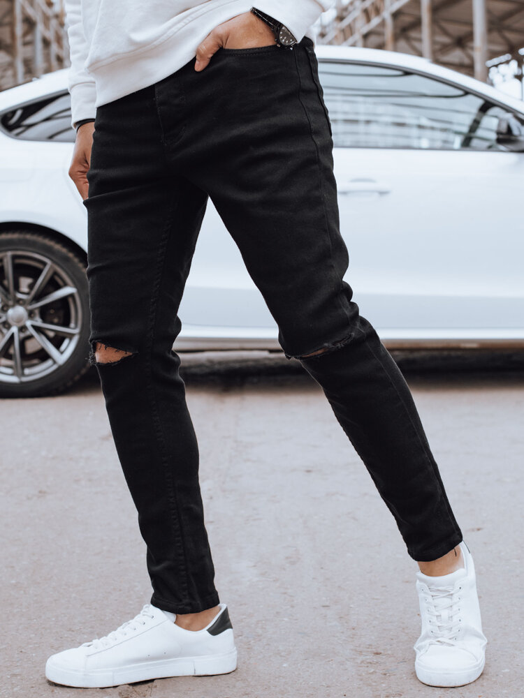 E-shop Pánske čierne džínsové nohavice Dstreet UX4262