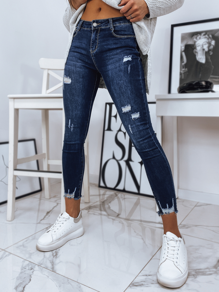 Spodnie jeansowe damskie ALYSSA niebieskie Dstreet UY1066