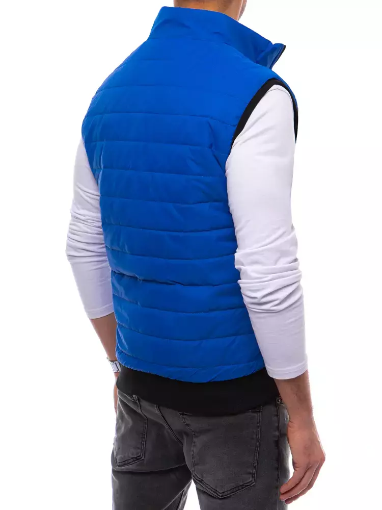 Pánská prošívaná vesta modrá Dstreet TX4017 M