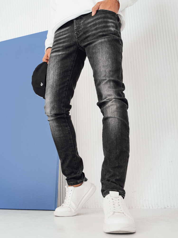 E-shop Pánske čierne džínsové nohavice Dstreet UX4243