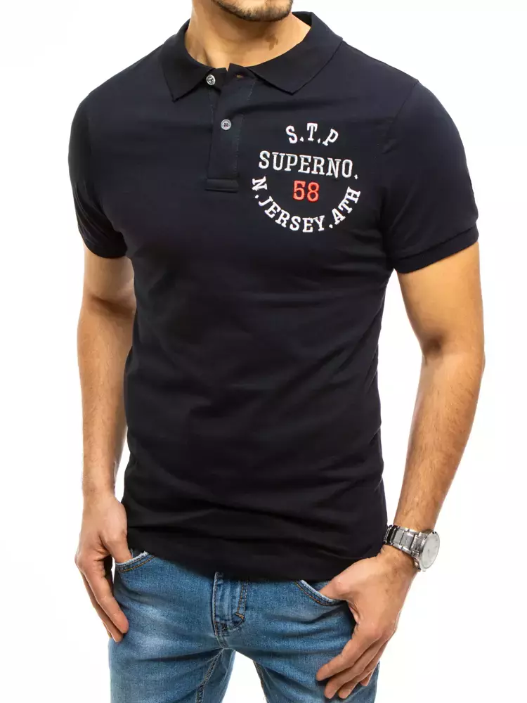 Granátové POLO tričko s výšivkou.