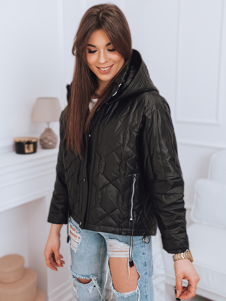 E-shop Čierna dámska oversize bunda