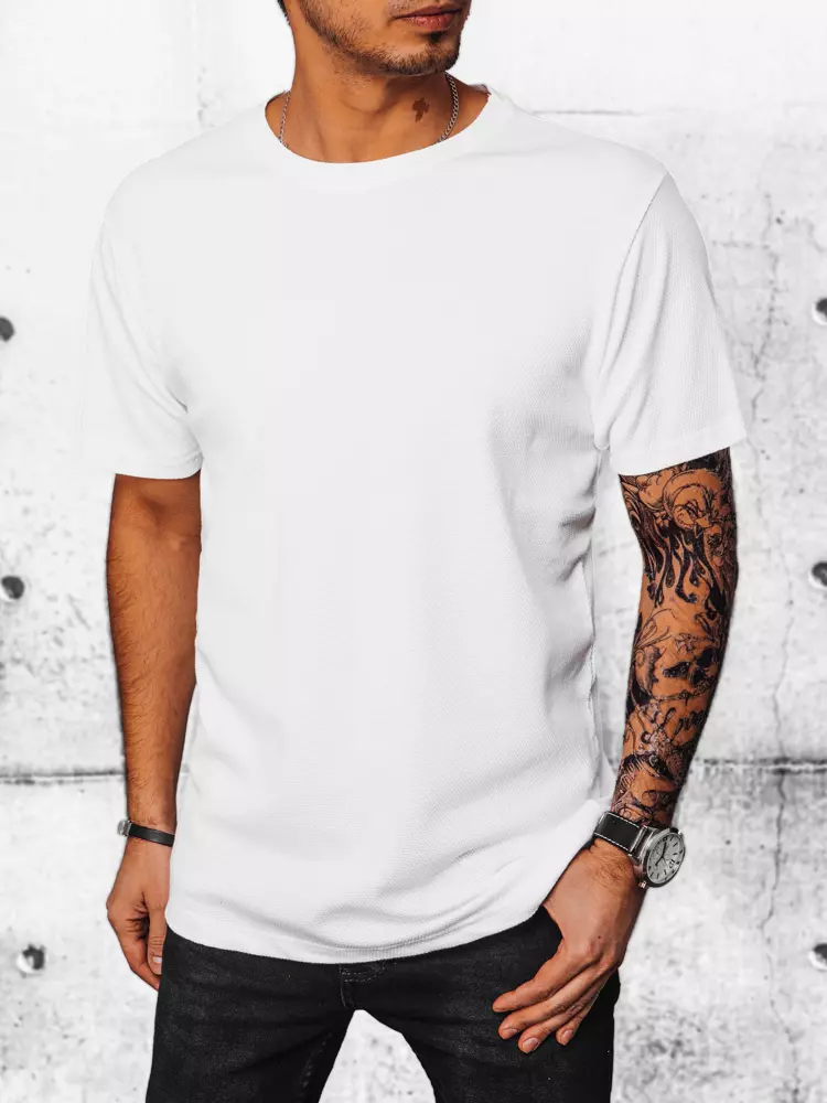 E-shop Biele pánske bavlnené tričko