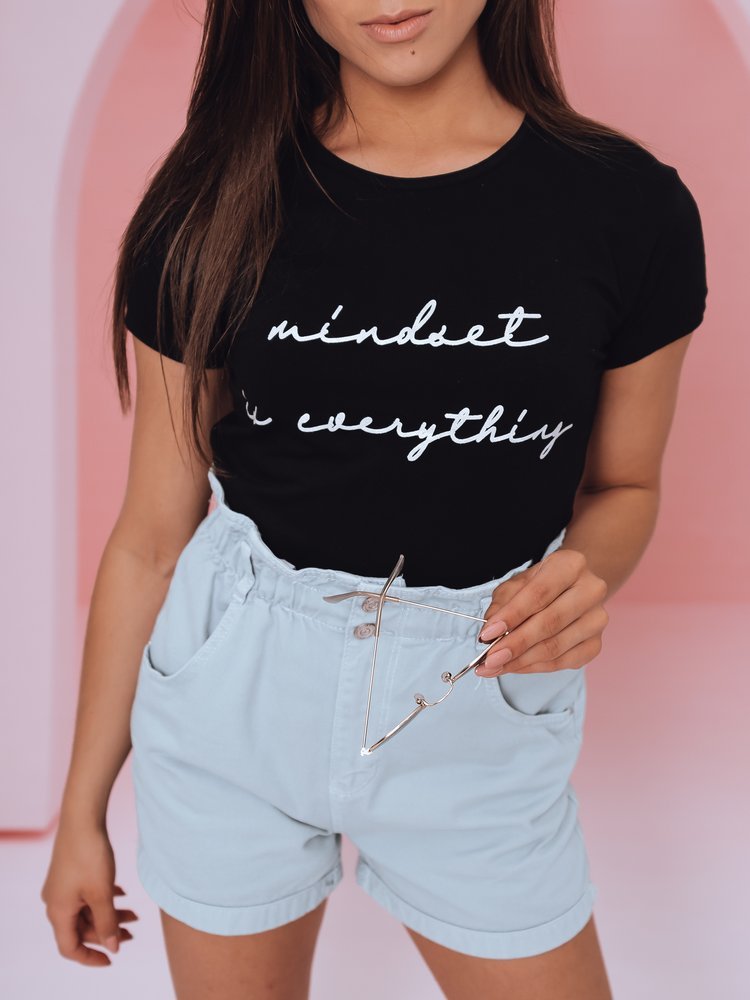T-shirt damski MIND czarny Dstreet RY1788