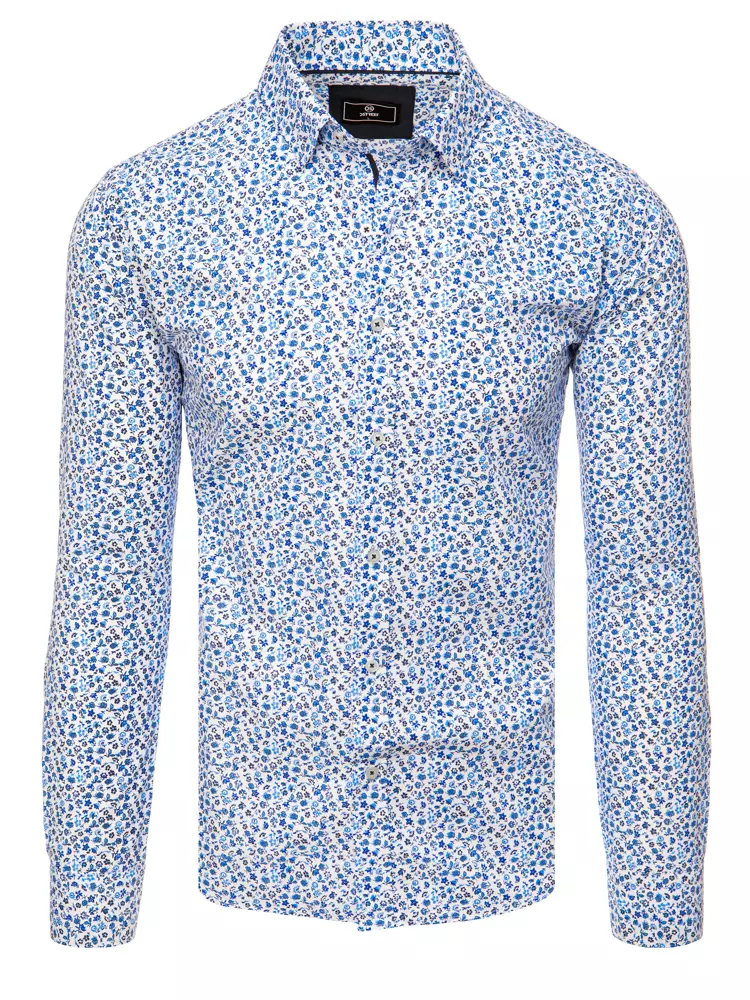 E-shop Biela košeľa s kvetinovým vzorom