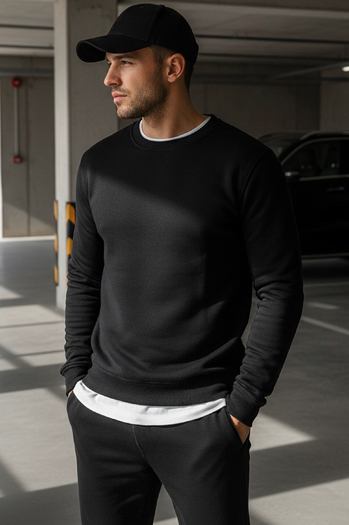 Bluza męska bez kaptura czarna BX2416