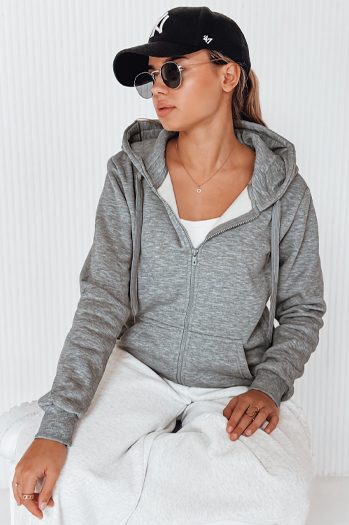 Bluza damska rozpinana z kapturem antracytowa Dstreet BY0232