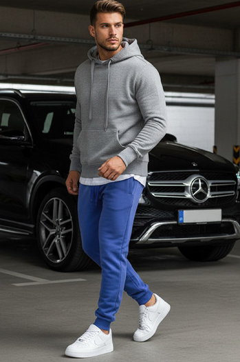 Spodnie męskie dresowe niebieskie Dstreet UX2710