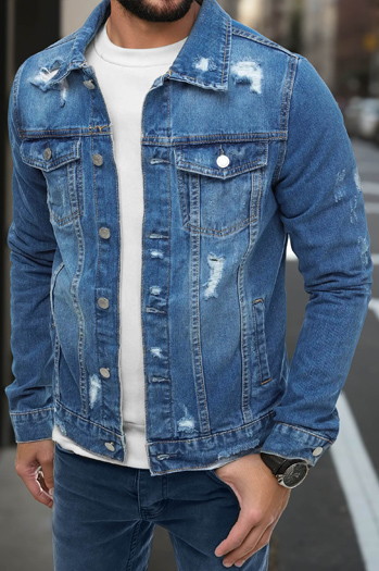 Kurtka męska jeansowa niebieska Dstreet TX3633