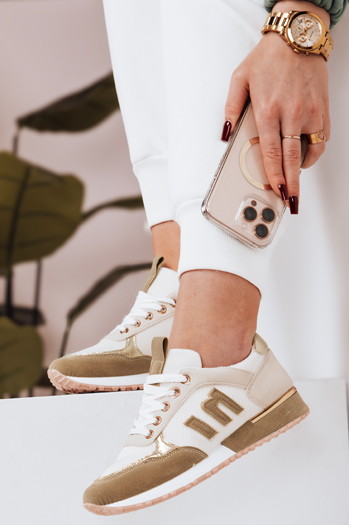 Sneakersy damskie LENSI khaki Dstreet ZY0037