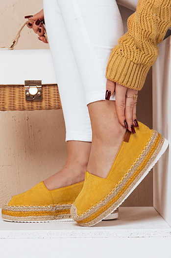 Espadryle damskie LANSI żółte Dstreet ZY0056