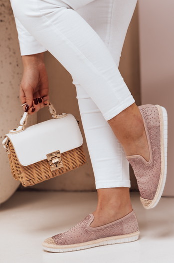 Espadryle damskie SHINE beżowe Dstreet ZY0062