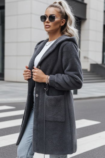 Płaszcz damski MELBY szary Dstreet NY0479