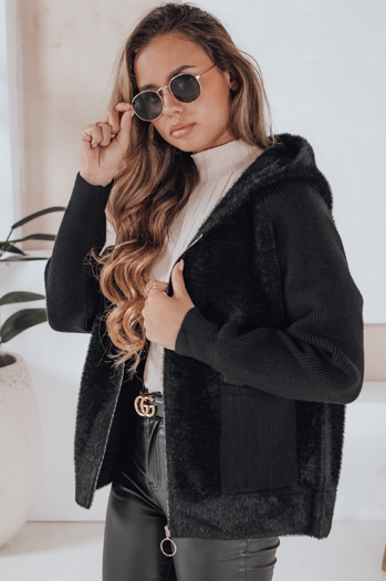 Kurtka damska alpaka KATHERINE czarna Dstreet NY0481z