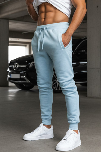 Spodnie męskie dresowe blękitne Dstreet UX3450