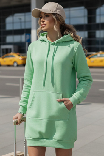 Bluza damska długa z kapturem oversize TIMMY miętowa Dstreet EY1934