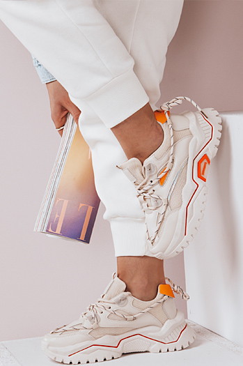 Sneakersy damskie ORIS beżowe Dstreet ZY0098