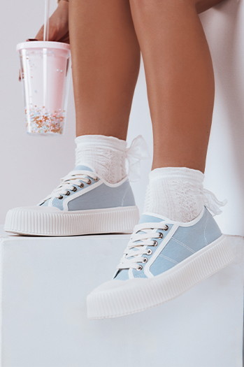 Trampki damskie ELIDA niebieskie Dstreet ZY0145