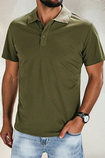 Koszulka polo męska zielona Dstreet PX0511
