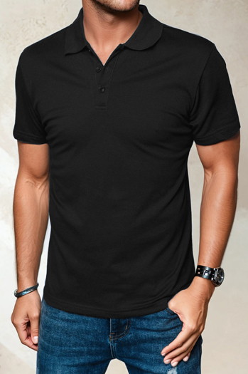 Koszulka polo męska czarna Dstreet PX0512