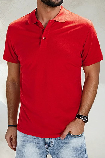Koszulka polo męska czerwona Dstreet PX0515