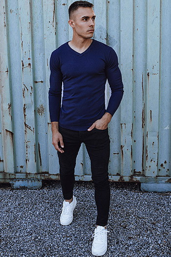 Sweter męski niebieski Dstreet WX1915