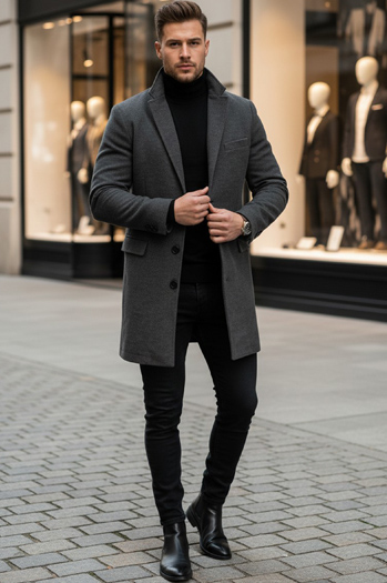 Płaszcz męski szary Dstreet CX0441