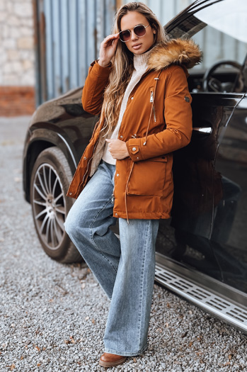 Parka damska STELLA kamelowa Dstreet TY3182