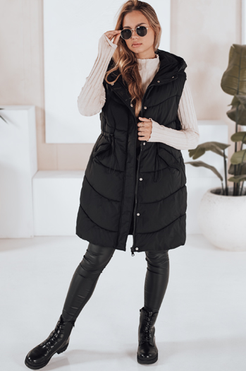 Kamizelka damska pikowana GAMIS czarna Dstreet TY3291