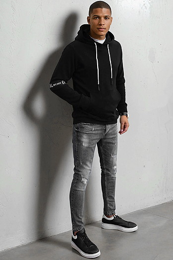 Bluza męska czarna Dstreet BX5437