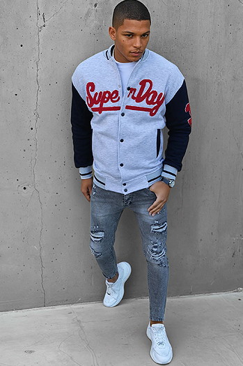 Bluza męska rozpinana szara Dstreet BX5446