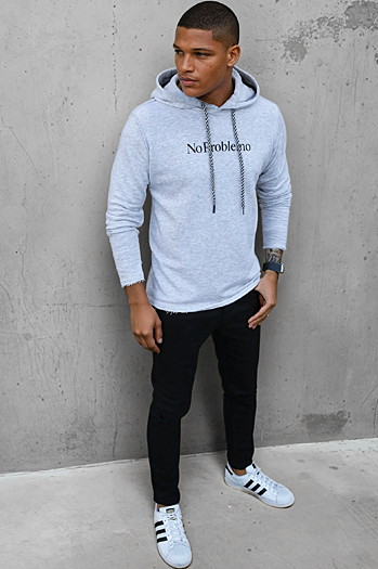 Bluza męska z kapturem szara Dstreet BX5456