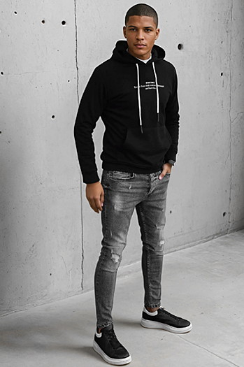 Bluza męska czarna Dstreet BX5458