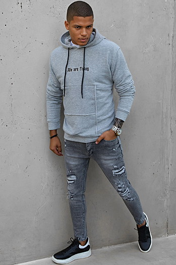 Bluza męska szara Dstreet BX5475