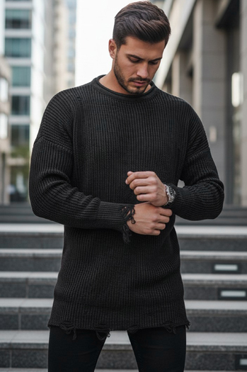 Sweter męski ciemnoszary Dstreet WX1964