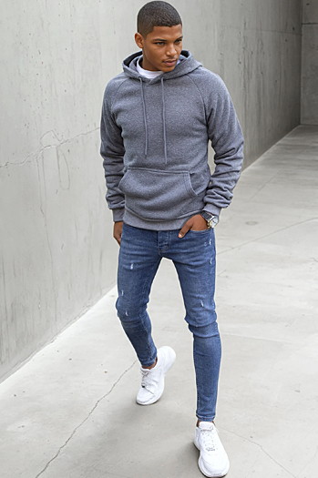 Bluza męska ciemnoszara Dstreet BX5479