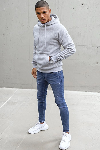 Bluza męska jasnoszara Dstreet BX5481