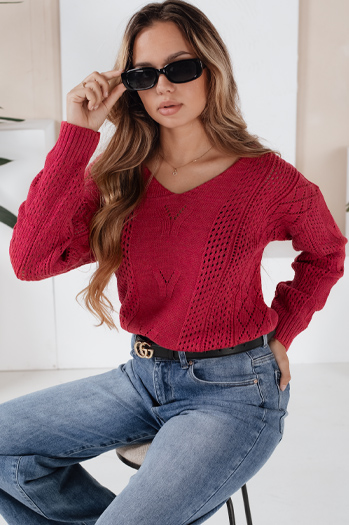 Sweter damski DARIA czerwony Dstreet MY1719