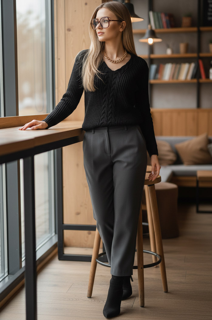 Sweter damski CANDIS czarny Dstreet MY1806