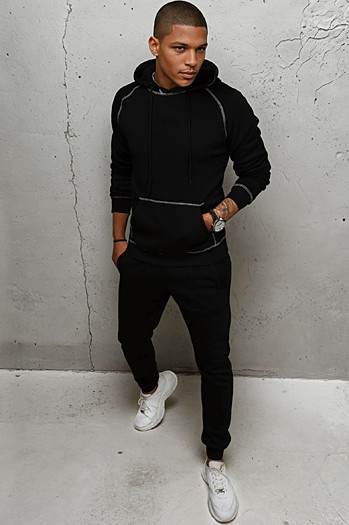 Bluza męska czarna Dstreet BX5515