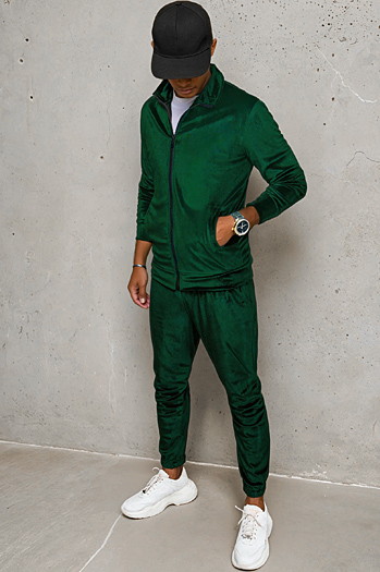 Bluza welurowa męska zielona Dstreet BX5536