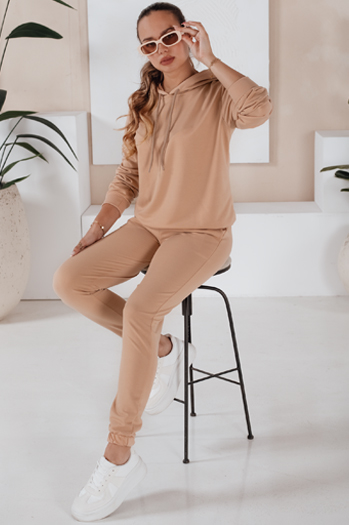 Komplet damski dresowy MIGEL ciemnobeżowy Dstreet AY0805