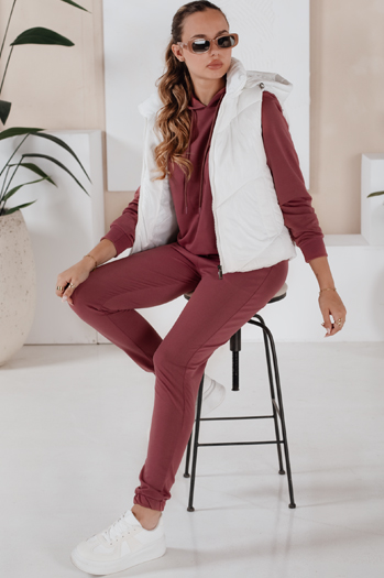 Komplet damski dresowy MIGEL bordowy Dstreet AY0809