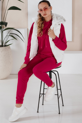 Komplet damski dresowy MIGEL fuksja Dstreet AY0810