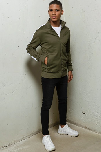 Bluza męska rozpinana zielona Dstreet BX5561