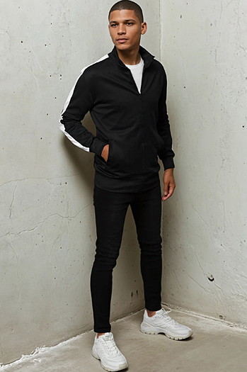 Bluza męska rozpinana czarna Dstreet BX5562