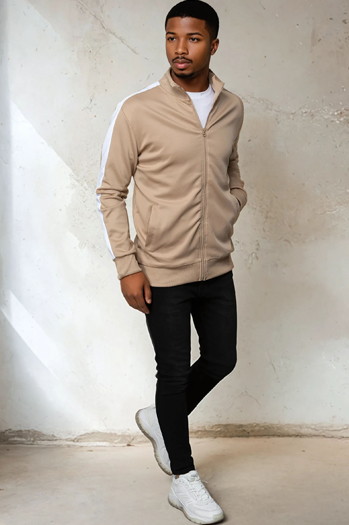 Bluza męska rozpinana khaki Dstreet BX5564