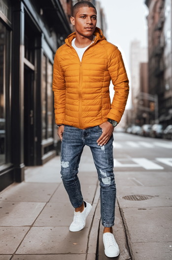 Kurtka męska przejściowa pikowana żółta Dstreet TX4409