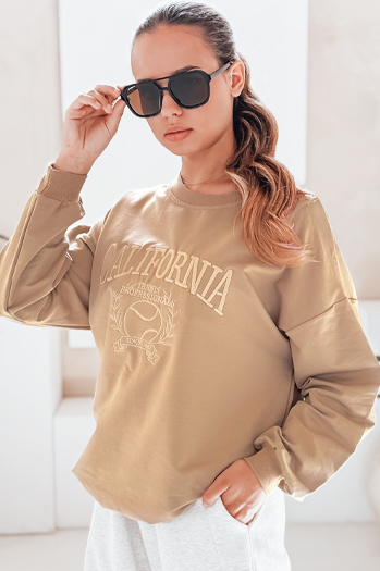 Bluza damska CALIFORNIA DREAM beżowa Dstreet BY1194