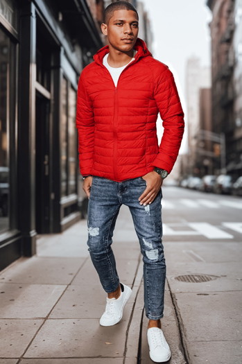 Kurtka męska przejściowa pikowana czerwona Dstreet TX4417